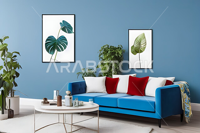 Living room with modern modern designs, living room, interior decorations, hanging paintings, antiques and accessories, upscale home furniture, modern designs, apartments and villas, interior decoration