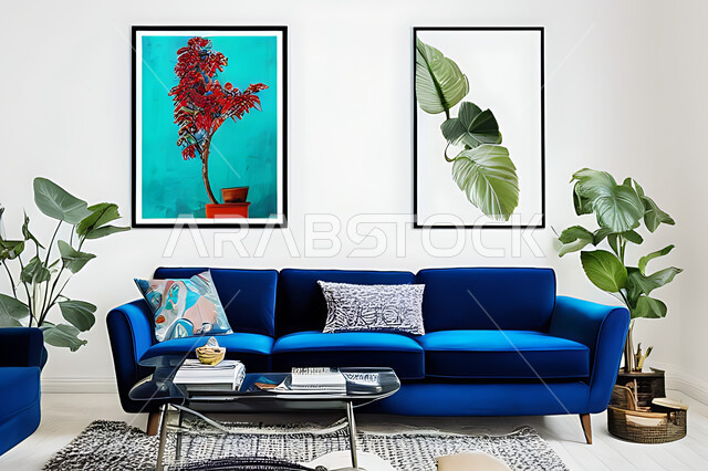 Living room with modern modern designs, living room, interior decorations, hanging paintings, antiques and accessories, upscale home furniture, modern designs, apartments and villas, interior decoration