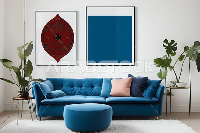 Living room with modern modern designs, living room, interior decorations, hanging paintings, antiques and accessories, upscale home furniture, modern designs, apartments and villas, interior decoration