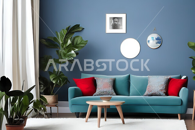 Living room with modern modern designs, living room, interior decorations, hanging paintings, antiques and accessories, upscale home furniture, modern designs, apartments and villas, interior decoration