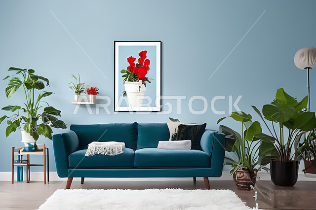 Living room with modern modern designs, living room, interior decorations, hanging paintings, antiques and accessories, upscale home furniture, modern designs, apartments and villas, interior decoration