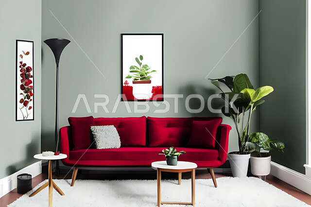 Living room with modern modern designs, living room, interior decorations, hanging paintings, antiques and accessories, upscale home furniture, modern designs, apartments and villas, interior decoration
