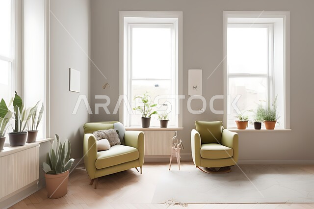 Room with modern modern designs, interior decorations, hanging paintings, antiques and accessories, upscale home furnishings, modern designs, apartments and villas, interior decoration