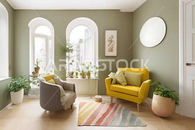 Living room with modern modern designs, living room, interior decorations, hanging paintings, antiques and accessories, upscale home furniture, modern designs, apartments and villas, interior decoration