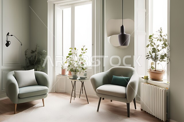 Living room with modern modern designs, living room, interior decorations, hanging paintings, antiques and accessories, upscale home furniture, modern designs, apartments and villas, interior decoration