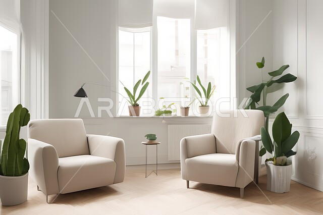 Living room with modern modern designs, living room, interior decorations, hanging paintings, antiques and accessories, upscale home furnishings, modern designs, apartments and villas, interior decor.