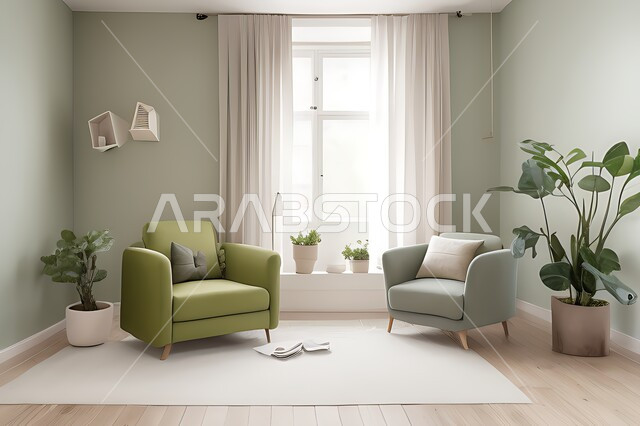 Living room with modern modern designs, living room, interior decorations, hanging paintings, antiques and accessories, upscale home furnishings, modern designs, apartments and villas, interior decor.