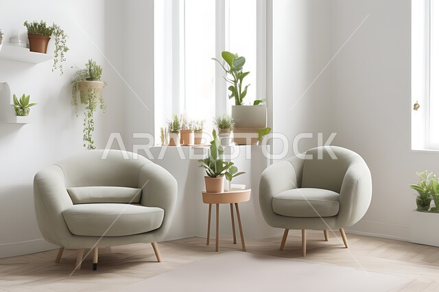 Living room with modern modern designs, living room, interior decorations, hanging paintings, antiques and accessories, upscale home furnishings, modern designs, apartments and villas, interior decor.