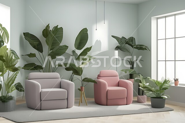 Living room with modern modern designs, living room, interior decorations, hanging paintings, antiques and accessories, upscale home furniture, modern designs, apartments and villas, interior decoration