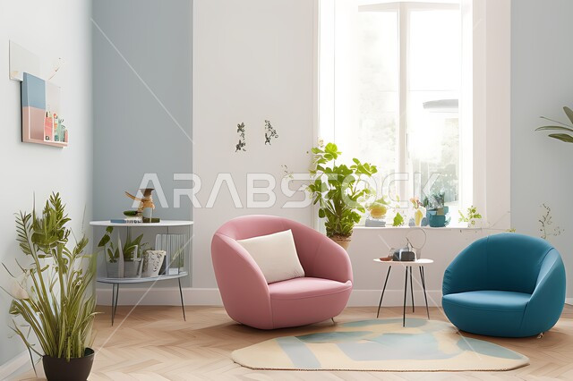 Living room with modern modern designs, living room, interior decorations, hanging paintings, antiques and accessories, upscale home furniture, modern designs, apartments and villas, interior decoration