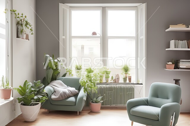 Living room with modern modern designs, living room, interior decorations, hanging paintings, antiques and accessories, upscale home furniture, modern designs, apartments and villas, interior decoration