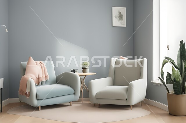 Living room with modern modern designs, living room, interior decorations, hanging paintings, antiques and accessories, upscale home furniture, modern designs, apartments and villas, interior decoration