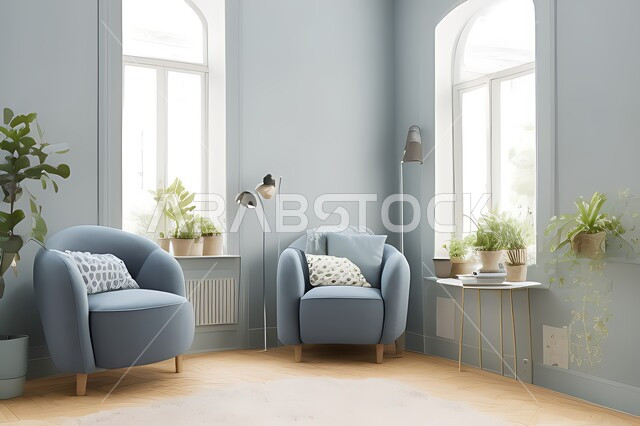 Living room with modern modern designs, living room, interior decorations, hanging paintings, antiques and accessories, upscale home furniture, modern designs, apartments and villas, interior decoration