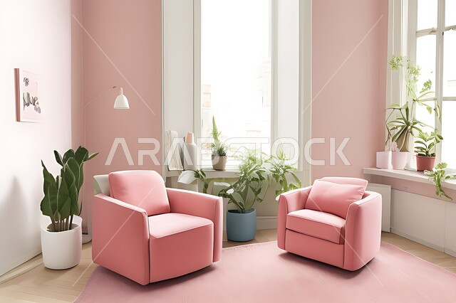 Living room with modern modern designs, living room, interior decorations, hanging paintings, antiques and accessories, upscale home furniture, modern designs, apartments and villas, interior decoration