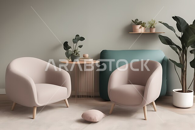 Living room with modern modern designs, living room, interior decorations, hanging paintings, antiques and accessories, upscale home furniture, modern designs, apartments and villas, interior decoration