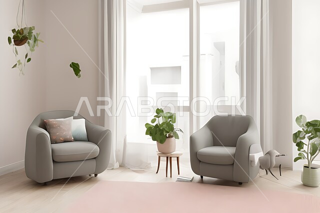 Living room with modern modern designs, living room, interior decorations, hanging paintings, antiques and accessories, upscale home furniture, modern designs, apartments and villas, interior decoration