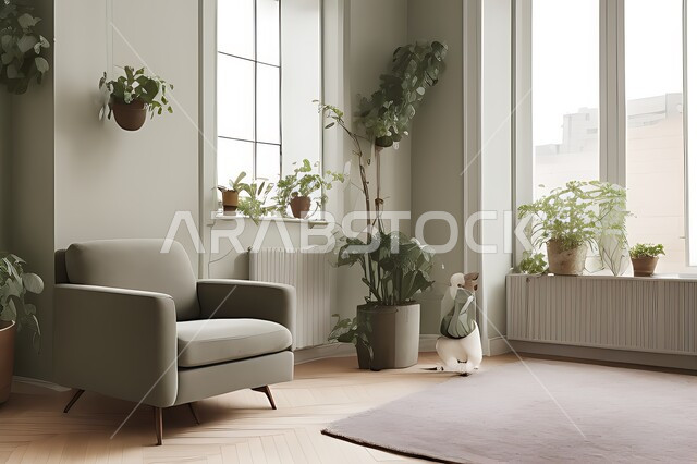 Living room with modern modern designs, living room, interior decorations, hanging paintings, antiques and accessories, upscale home furniture, modern designs, apartments and villas, interior decoration