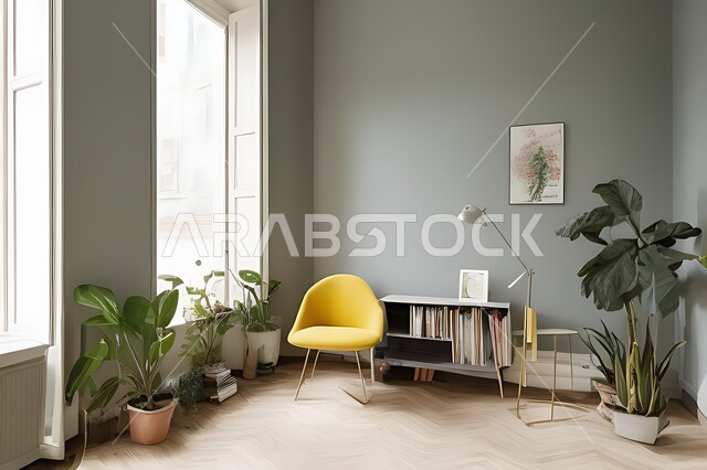 Living room with modern modern designs, living room, interior decorations, hanging paintings, antiques and accessories, upscale home furnishings, modern designs, apartments and villas, interior decor.