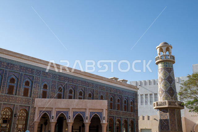 مسجد  كتارا في مدينة الدوحة في قطر،القرية الثقافية كتارا ,  مساجد وجوامع , الفن الهندسي المعماري المتميز لجامع كتارا ، معالم قطر ,معالم وآثار .