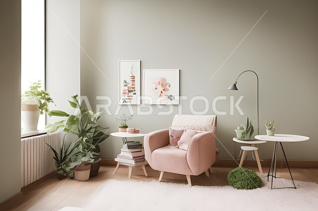 Living room with modern modern designs, living room, interior decorations, hanging paintings, antiques and accessories, upscale home furniture, modern designs, apartments and villas, interior decoration