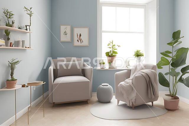 Living room with modern modern designs, living room, interior decorations, hanging paintings, antiques and accessories, upscale home furniture, modern designs, apartments and villas, interior decoration