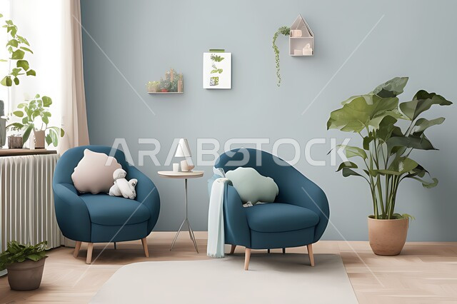 Living room with modern modern designs, living room, interior decorations, hanging paintings, antiques and accessories, upscale home furniture, modern designs, apartments and villas, interior decoration