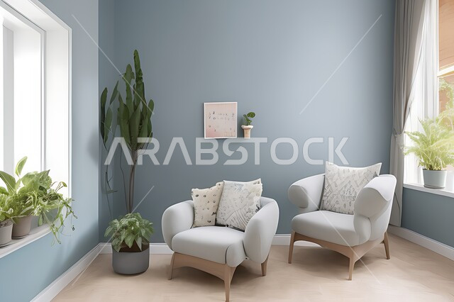 Living room with modern modern designs, living room, interior decorations, hanging paintings, antiques and accessories, upscale home furniture, modern designs, apartments and villas, interior decoration