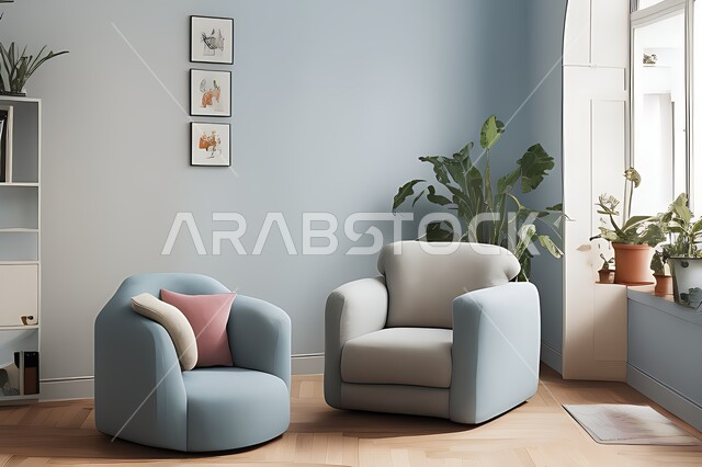 Living room with modern modern designs, living room, interior decorations, hanging paintings, antiques and accessories, upscale home furniture, modern designs, apartments and villas, interior decoration