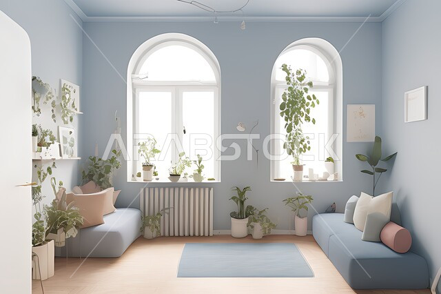 Living room with modern modern designs, living room, interior decorations, hanging paintings, antiques and accessories, upscale home furniture, modern designs, apartments and villas, interior decoration