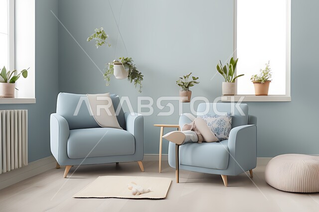 Living room with modern modern designs, living room, interior decorations, hanging paintings, antiques and accessories, upscale home furniture, modern designs, apartments and villas, interior decoration