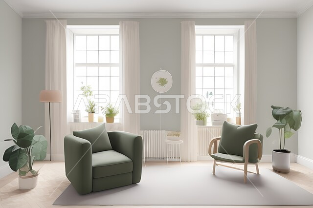 Living room with modern modern designs, living room, interior decorations, hanging paintings, antiques and accessories, upscale home furniture, modern designs, apartments and villas, interior decoration