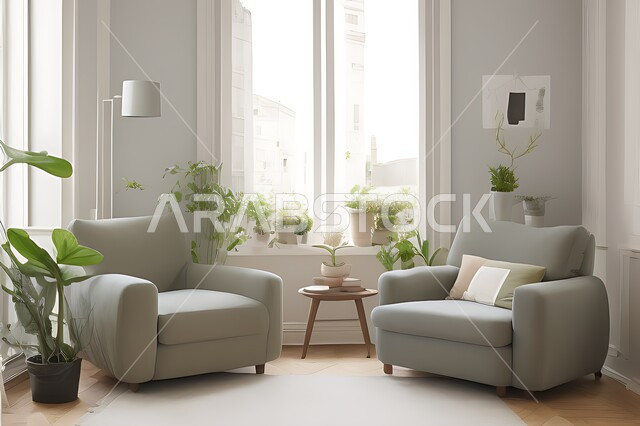 Living room with modern modern designs, living room, interior decorations, hanging paintings, antiques and accessories, upscale home furniture, modern designs, apartments and villas, interior decoration