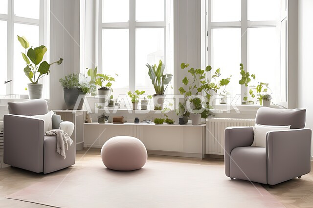 Living room with modern modern designs, living room, interior decorations, hanging paintings, antiques and accessories, upscale home furniture, modern designs, apartments and villas, interior decoration