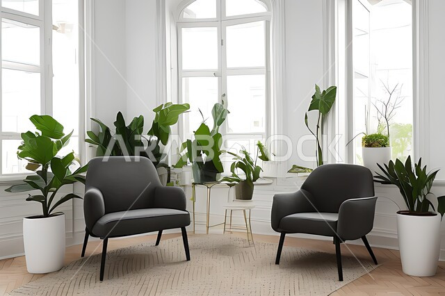 Living room with modern modern designs, living room, interior decorations, hanging paintings, antiques and accessories, upscale home furniture, modern designs, apartments and villas, interior decoration