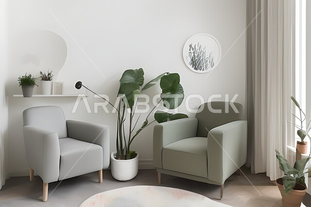 Living room with modern modern designs, living room, interior decorations, hanging paintings, antiques and accessories, upscale home furniture, modern designs, apartments and villas, interior decoration