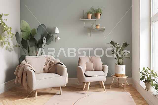 Living room with modern modern designs, living room, interior decorations, hanging paintings, antiques and accessories, upscale home furniture, modern designs, apartments and villas, interior decoration