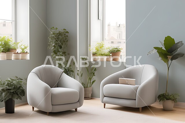 Living room with modern modern designs, living room, interior decorations, hanging paintings, antiques and accessories, upscale home furniture, modern designs, apartments and villas, interior decoration