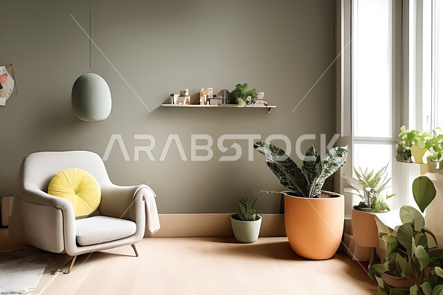 Living room with modern modern designs, living room, interior decorations, hanging paintings, antiques and accessories, upscale home furniture, modern designs, apartments and villas, interior decoration