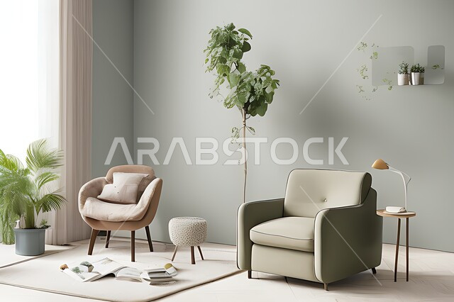 Living room with modern modern designs, living room, interior decorations, hanging paintings, antiques and accessories, upscale home furniture, modern designs, apartments and villas, interior decoration