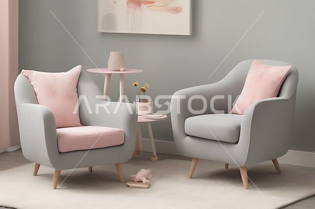 Living room with modern modern designs, living room, interior decorations, hanging paintings, antiques and accessories, upscale home furniture, modern designs, apartments and villas, interior decoration