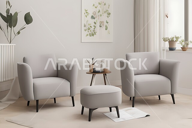 Living room with modern modern designs, living room, interior decorations, hanging paintings, antiques and accessories, upscale home furniture, modern designs, apartments and villas, interior decoration