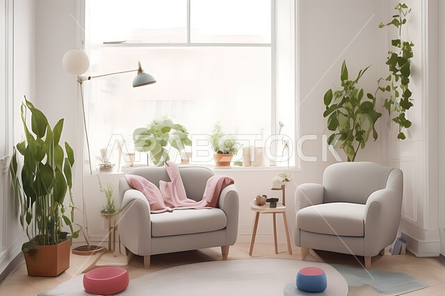 Living room with modern modern designs, living room, interior decorations, hanging paintings, antiques and accessories, upscale home furniture, modern designs, apartments and villas, interior decoration