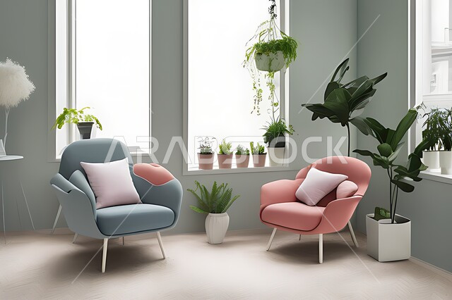 Living room with modern modern designs, living room, interior decorations, hanging paintings, antiques and accessories, upscale home furniture, modern designs, apartments and villas, interior decoration