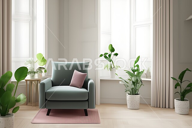 Living room with modern modern designs, living room, interior decorations, hanging paintings, antiques and accessories, upscale home furniture, modern designs, apartments and villas, interior decoration