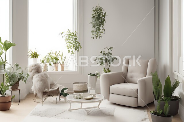 Living room with modern modern designs, living room, interior decorations, hanging paintings, antiques and accessories, upscale home furniture, modern designs, apartments and villas, interior decoration