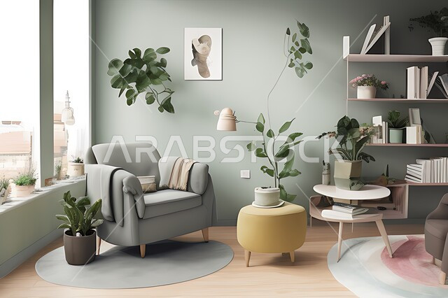 Living room with modern modern designs, living room, interior decorations, hanging paintings, antiques and accessories, upscale home furniture, modern designs, apartments and villas, interior decoration