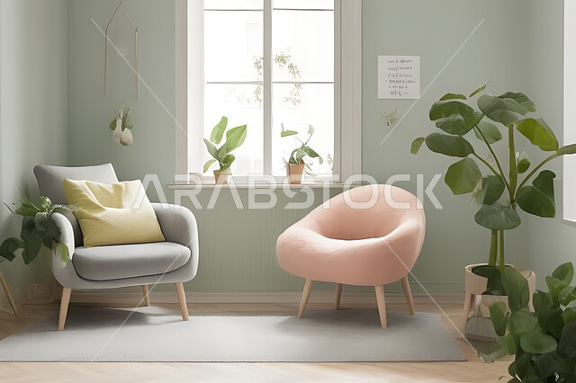 Living room with modern modern designs, living room, interior decorations, hanging paintings, antiques and accessories, upscale home furniture, modern designs, apartments and villas, interior decoration