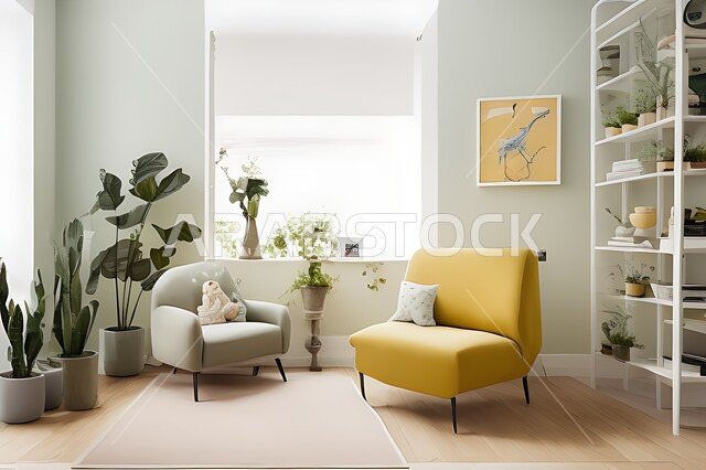 غرفة معيشه بتصاميم عصرية حديثه، غرفة جلوس, ديكورات داخليه، لوحات فنيه معلقه, تحف و إكسسوارات, أثاث منزلي راقي، تصاميم عصرية ، شقق وفلل سكنية ، ديكور داخلي, اللون الاصفر