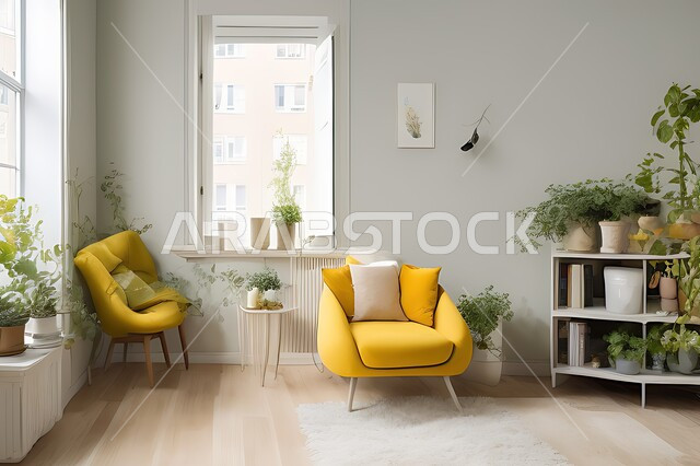 Living room with modern modern designs, living room, interior decorations, hanging paintings, antiques and accessories, upscale home furniture, modern designs, apartments and villas, interior decoration