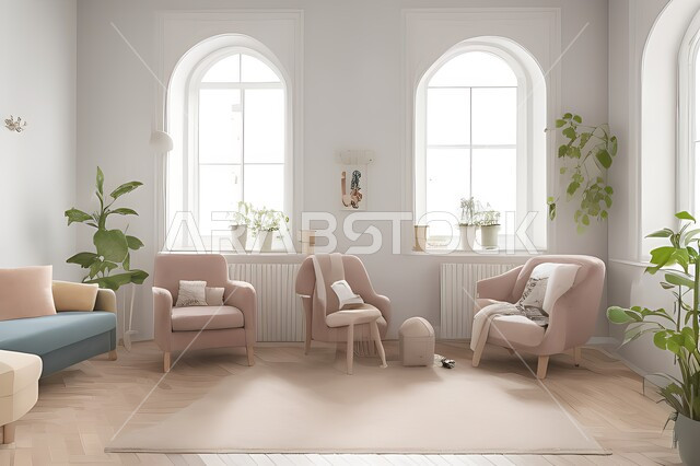 Living room with modern modern designs, living room, interior decorations, hanging paintings, antiques and accessories, upscale home furniture, modern designs, apartments and villas, interior decoration